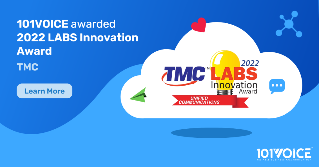 101VOICE Awarded 2022 Unified Communications TMC Labs Innovation Award