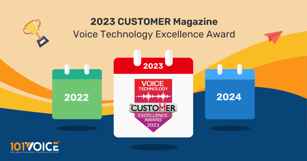 101VOICE Receives 2023 CUSTOMER Magazine Voice Technology Excellence Award