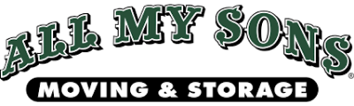 All My Sons Moving & Storage logo with bold green and black typography.
